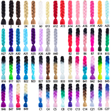 Load image into Gallery viewer, Ombre Jumbo Braid 24 Inches Synthetic Hair Extensions For Women DIY Hair Braids Pink Purple Yellow Gray Multi Colors 2