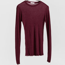 Load image into Gallery viewer, Casual Slimming Round Neck Long Sleeves Fitted Top