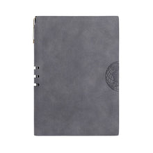 Load image into Gallery viewer, A5 Soft Suede Leather Hardcover Agenda Organizer Hardcover Notebook Office  School Supply PU Leather Notebook Optional Notebook Stand Notepad Diary Business Journal Planner