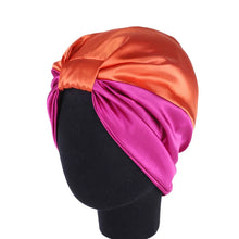 Load image into Gallery viewer, Satin Salon Bonnet Sleep Bonnet Silk Sleeping Cap Hair Care Bonnet Head Wrap Protective Hat for Beautiful Hair