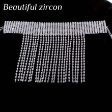 Load image into Gallery viewer, Ankle Adoration 1 piece of Fashionable Rhinestone Foot Chain Shining Crystal Tassel Ankle Charm High Heels Accessories Black Gold Silver