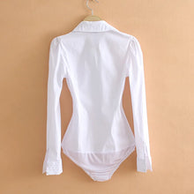 Load image into Gallery viewer, 2023 Fashion Bodysuit Long Sleeve Women Body Shirt Office Lady Work Uniforms Spring White Blouses And Tops Slim Autumn Clothes