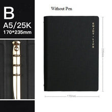 Load image into Gallery viewer, A5 A6 Business High-grade PU Leather Meeting Notebook Spiral 6 Holes Diary Planner Cute A5 A6 Personal Diary Gift