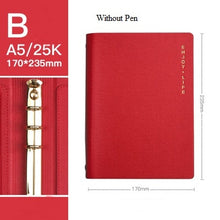 Load image into Gallery viewer, A5 A6 Business High-grade PU Leather Meeting Notebook Spiral 6 Holes Diary Planner Cute A5 A6 Personal Diary Gift