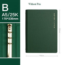 Load image into Gallery viewer, A5 A6 Business High-grade PU Leather Meeting Notebook Spiral 6 Holes Diary Planner Cute A5 A6 Personal Diary Gift