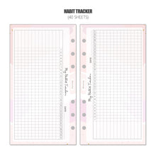 Load image into Gallery viewer, A5 A6 Fantasy Habit Tracker Refill Papers 40 Sheets Filler Papers for 6 Ring Binder Organizer Notebook Papers