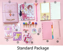 Load image into Gallery viewer, Beautiful Japanese Pink Sakura Loose-leaf Diary Deluxe Set Notebook Kawaii Travel Journal Handbook Spiral A6 Daily Planner Organizer Bullet Pink Journal