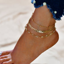 Load image into Gallery viewer, Bohemian Shell Chain Anklet Sets For Women Gold Plated Chains Sequins Ankle Bracelet Summer Beach Jewelry Gifts 18 Sets to Choose From