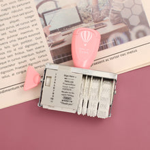Load image into Gallery viewer, 1pc Creative Roller Flip Spin Button Date Diary Stamps for Scrapbooking Planner Schedule DIY Journal School Supplies Cool Word Stamp