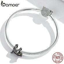 Load image into Gallery viewer, Bamoer Genuine 925 Sterling Silver Cartoon Black Cat Charm Beads Fits Necklace Bracelet & Bangle Pet Pendant DIY Making Gift Fine Jewelry