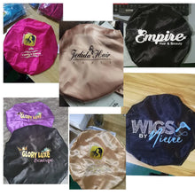 Load image into Gallery viewer, Large Satin Bonnet Silk Night Sleeping Cap Bonnet Satin Bonnet With Head Tie Band Bonnet Edge Wrap For Hair Protection Curly Braid Hair