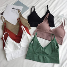 Load image into Gallery viewer, Women Sexy Crop Tops Bra Top Sports Bra Crop Camis Tops 15 Colors to Choose