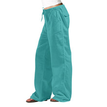 Load image into Gallery viewer, Unparalleled Comfort Linen Elastic Waist Draw String Relaxed Fit Straight-leg Pants Trousers Front and Back Pockets 12 Colors Sizes S-5XL