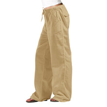 Load image into Gallery viewer, Unparalleled Comfort Linen Elastic Waist Draw String Relaxed Fit Straight-leg Pants Trousers Front and Back Pockets 12 Colors Sizes S-5XL