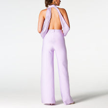 Load image into Gallery viewer, Sexy Summer Backless Halter V-neck Slimming Backless Leg Slit Jumpsuit