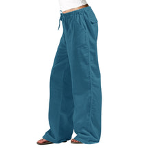 Load image into Gallery viewer, Unparalleled Comfort Linen Elastic Waist Draw String Relaxed Fit Straight-leg Pants Trousers Front and Back Pockets 12 Colors Sizes S-5XL