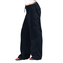 Load image into Gallery viewer, Unparalleled Comfort Linen Elastic Waist Draw String Relaxed Fit Straight-leg Pants Trousers Front and Back Pockets 12 Colors Sizes S-5XL