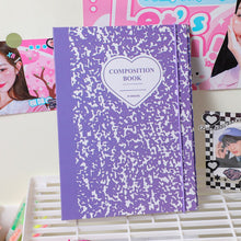 Load image into Gallery viewer, A5 Binder 6 Ring Hard Cover Collection Book Pearl Heart Journal Refills Bandage Postcards Sticker Organizer