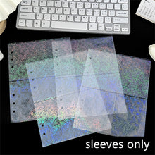 Load image into Gallery viewer, 10 Sheets A5 Laser Series 6 Rings PP 1/2/4 Pockets Binder Postcard Refills Family Wedding Photo Album Sleeves Notebook Card book