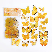 Load image into Gallery viewer, 40PCS Bag Retro Butterfly Fern Flowers Mushroom Stickers Bag Diary Sticker Scrapbooking Journal Supplies Designer Stationery Kids Pack Journaling
