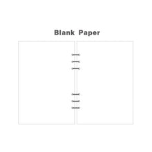 Load image into Gallery viewer, 40Sheet Black A5 A6 6-hole Loose-leaf Refill Inner Page Colored Inner Pages Line Grid Blank Weekly Inside Paper Stationery