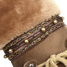 Load image into Gallery viewer, Women's Knight Boots Faux Suede Fleece Winter Fall Warm Boots Medium Heel Tall Bohemian Boots