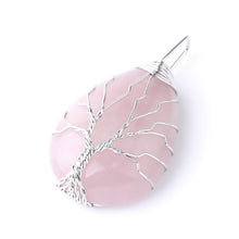 Load image into Gallery viewer, Natural Gem Stone Tree of Life Pendant Necklace 11 Gem Strone Choices
