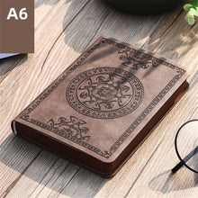 Load image into Gallery viewer, A6 Embossed PU Leather Pocket Journal Notebook Thicken Notepad Personal Planner Memo Book Sketchpad Wide Lined for Women Men Student Gift
