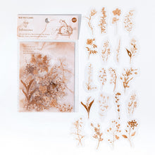 Load image into Gallery viewer, 40Pcs/Pack Ruguang Dense Series Sticker PET Transparent Plant Flower Sticky Label Deco Scrapbooking Collage Junk Journaling