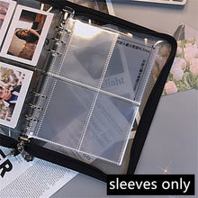 Load image into Gallery viewer, 10 Sheets A5 Laser Series 6 Rings PP 1/2/4 Pockets Binder Postcard Refills Family Wedding Photo Album Sleeves Notebook Card book