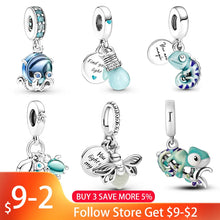 Load image into Gallery viewer, Fit Pandora 925 Original Bracelet Chameleon Luminous Firefly Butterfly Silver Charms Beads For DIY Christmas Jewelry Gift Making
