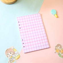 Load image into Gallery viewer, 50 Sheet A5 A6 Loose-leaf Colorful Refill Inner Page Line Blank Grid Inner Page Rulers Envelopes Inside Paper Designer Stationery