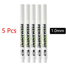Load image into Gallery viewer, White Gel Pens Pack of 1/3/5 Pcs 2.0mm 1.0mm 0.8mm Oily Waterproof DIY Scrapbooking Graffiti Junk Journaling Sketching Markers Stationery Writing School Supplies