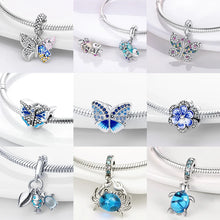 Load image into Gallery viewer, Fit Pandora 925 Original Bracelet Chameleon Luminous Firefly Butterfly Silver Charms Beads For DIY Christmas Jewelry Gift Making
