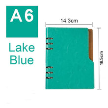 Load image into Gallery viewer, A5 or A6 Leather Cover Notebook 6 Ring Mini Binder Index with Pen Holder Filler Diary Agenda Planner Accessories Journal