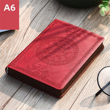 Load image into Gallery viewer, A6 Embossed PU Leather Pocket Journal Notebook Thicken Notepad Personal Planner Memo Book Sketchpad Wide Lined for Women Men Student Gift
