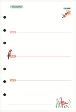 Load image into Gallery viewer, 45 Sheet Packs A5 A6 A7 Decorative Pages Notebook Refill Paper Index Ruler Pages Monthly Weekly Daily Planner Agenda DIY Junk Journal