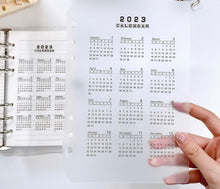 Load image into Gallery viewer, A5 A6 A7 Black Craft White Loose Leaf Notebook Refill Spiral 6 Ring Binder Inner Page Line Dot Grid Inside Paper Stationery