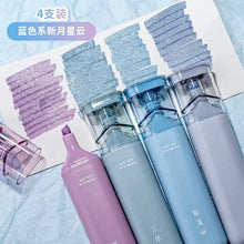 Load image into Gallery viewer, 4PCS Pastel Highlighter Pen Marker Set Aesthetic Stationery Highlighters Kawaii Pens Colored Markers Kawaiii Cute Supplies Kids