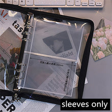 Load image into Gallery viewer, 10 Sheets A5 Laser Series 6 Rings PP 1/2/4 Pockets Binder Postcard Refills Family Wedding Photo Album Sleeves Notebook Card book