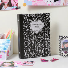 Load image into Gallery viewer, A5 Binder 6 Ring Hard Cover Collection Book Pearl Heart Journal Refills Bandage Postcards Sticker Organizer