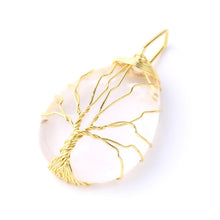Load image into Gallery viewer, Natural Gem Stone Tree of Life Pendant Necklace 11 Gem Strone Choices