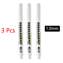 Load image into Gallery viewer, White Gel Pens Pack of 1/3/5 Pcs 2.0mm 1.0mm 0.8mm Oily Waterproof DIY Scrapbooking Graffiti Junk Journaling Sketching Markers Stationery Writing School Supplies