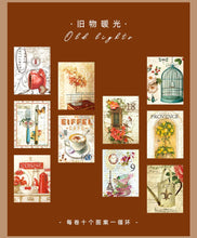 Load image into Gallery viewer, Vintage Stamp Collection and Washi Tape Scrapbooking Stickers Junk Journaling Scrap Booking Stickers Diary Decorative Tapes Washi tape Set