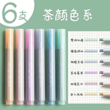 Load image into Gallery viewer, 4PCS Pastel Highlighter Pen Marker Set Aesthetic Stationery Highlighters Kawaii Pens Colored Markers Kawaiii Cute Supplies Kids