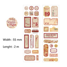 Load image into Gallery viewer, Stickers Vintage Letters Writable Tapes DIY Creative Junk Journaling Stickers Scrapbooking Supplies