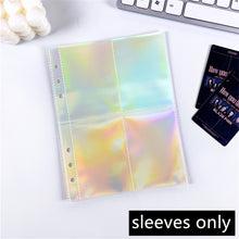 Load image into Gallery viewer, 10 Sheets A5 Laser Series 6 Rings PP 1/2/4 Pockets Binder Postcard Refills Family Wedding Photo Album Sleeves Notebook Card book