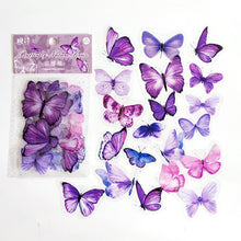 Load image into Gallery viewer, 40PCS Bag Retro Butterfly Fern Flowers Mushroom Stickers Bag Diary Sticker Scrapbooking Journal Supplies Designer Stationery Kids Pack Journaling