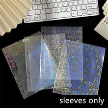 Load image into Gallery viewer, 10 Sheets A5 Laser Series 6 Rings PP 1/2/4 Pockets Binder Postcard Refills Family Wedding Photo Album Sleeves Notebook Card book