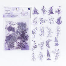 Load image into Gallery viewer, 40Pcs/Pack Ruguang Dense Series Sticker PET Transparent Plant Flower Sticky Label Deco Scrapbooking Collage Junk Journaling